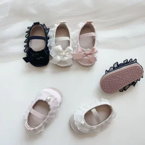 Spring and Autumn Girls Shoe Cute Baby Walking Shoes Cute Bow Infant Princess Shoes