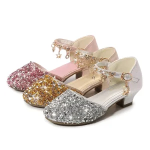 Spring and Autumn High Heels for Girls Princess Shoes Children Dress Shoes