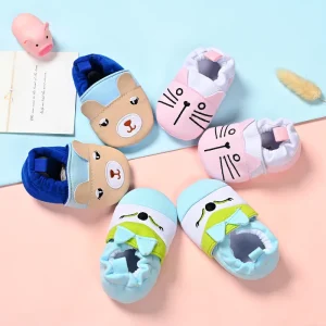 Spring and Autumn Infant Baby Soft Toddler Shoes Cartoon Animal Non-Slip Bottom Shoes Warm for Boys Girls