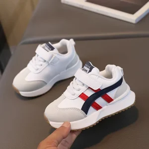 Spring and Autumn New Children’s Korean Fashion Sports Shoes Boys Classic Non-slip Soft Sole Light Casual Shoes Running Shoes