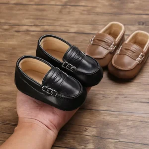 Spring and Autumn New Style 0 1 Year Old Baby Walking Shoes Soft Soled Breathable Baby Shoes Fashion Leather Shoes
