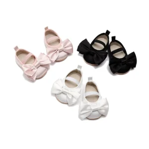 Spring and Fall Infant Bow Princess Shoes Non Slip Girls Walking Shoes Fashion Baby Shoes