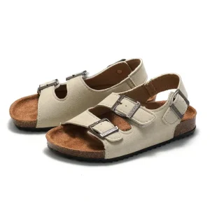Spring and Summer Boys Cork Sandals Girls Beach Shoes Fashion Children’s Shoes