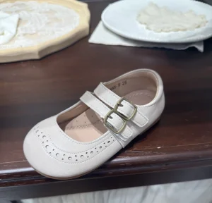 Spring and Summer New Children’s Leather Shoes Cute Princess High Heels Round Toe Retro Breathable Casual Girls