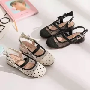 Spring and Summer New Trendy Kids Sandals High heel 3cm Girls Shoes Fashion Bow Kont Princess Shoes Children