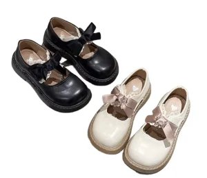 Spring new children’s princess dress lace bowknot shoes soft sole performance dress shoes for girls
