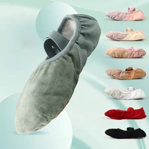 Stelle Ballet Shoes for Girls Toddler Ballet Slippers Soft Canvas Flat Cotton Lining Dance Shoes Customized Logo for Little Big