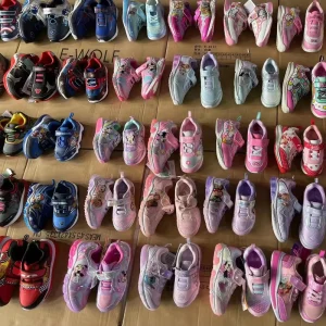 Stocks Model Kids Sneaker Soft Running Baby Basketball Shoes Sizes 23-30 Winter PU Different Patterns for Boys Girls Party Style