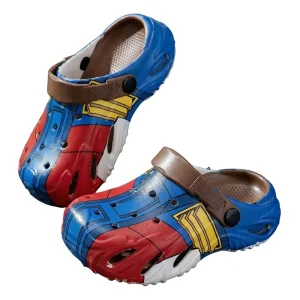 Street Graffiti Kids EVA Clogs Basketball Themed Children’s Casual Korean Style Toe Two Way Sandals Boys Girls Sporty Slip Shoes