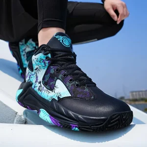 Student Basketball Shoes Men’s Shoes Explosive Combat Teenagers Shock proof Rubber Sole Big Children’s Sneaker Basketball Shoes