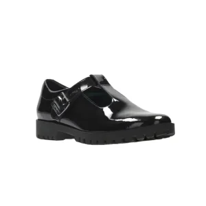 Student Leather Shoes Girl School Uniform Shoes Latest Fashion Black Patent Leather + Pigskin Leather + TPR Girls Shoes