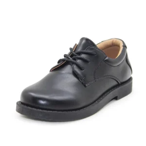 Students Fashion PU Leather Dress Formal Black Kids School Shoes for Boys