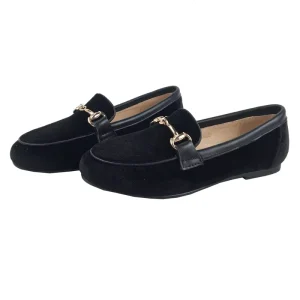 Stylish Black Leather Kids Dress Shoes Casual Loafers Moccasins for Boys and Girls Slip-On Arch Support for Summer Spring Winter