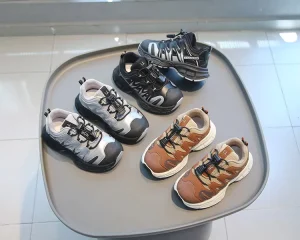 Stylish Shoe Boys Girls Leisure Shoes Fashion and Comfortable PU Leather Shoes Children Slip on Casual Loafers