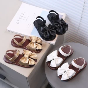 Stylish Summer Children’s Shoes Bow Kids Fashion Beach Flat Sandals for Girl
