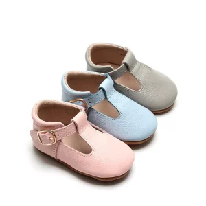 Stylish T Bar Classic Soft Genuine Leather Baby Shoes for Spring Summer Flat Feature for 1 year old Boy Girl for Parties Winter
