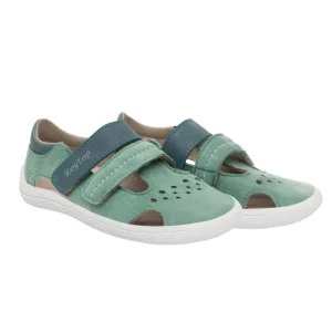 Suede Barefoot Shoes Summer Wide Toe Box Healthy Foot Growth Kids Closed Toe Casual Hook Loop Sandals