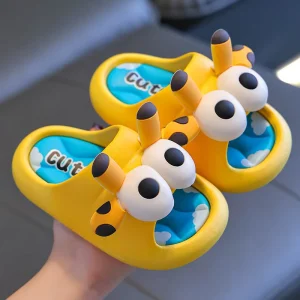 Summer Animal Prints Slippers for Boys Girls Soft Non-Slip Indoor Bathing Sandals for Parents Toddlers Comfortable for Kids