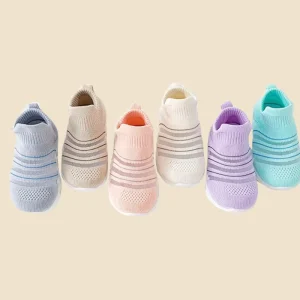 Summer Baby Breathable Mesh Infant Toddler Sock Shoes Soft Rubber Sole Sock Shoes for Walking Baby Slipper Shoes