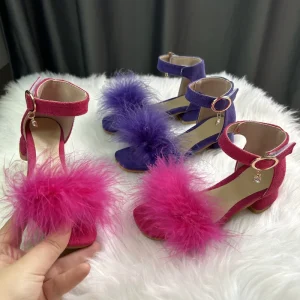 Summer Baby Children Dance Shoes Plush Sweet Princess Kids Girls Sandals