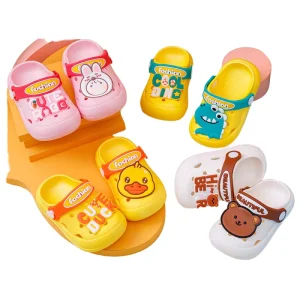 Summer Baby Children’s Outdoor Flat Sandals Cartoon Design Boys Girls Rubber Midsole & Outsole PU Upper Fashion Trend