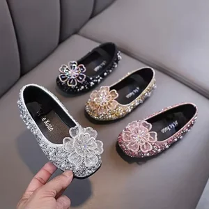 Summer Baby Girls Princess Drill Dance Performance Shoes Waterproof Anti Slip Anti Odor