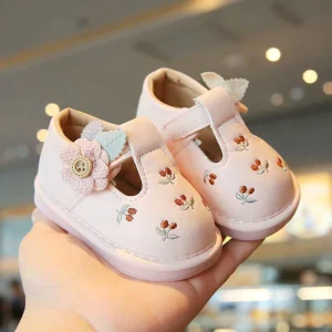 Summer Baby’s Shoes Breathable Women’s Baby Shoes Soft Soled Walking Shoes Baotou Princess Shoe Leather