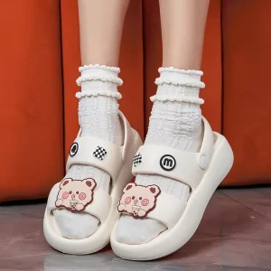Summer Beach Custom 3D Logo Ladies Two Band New Design Slide Slippers for Women Platform Sandals Slippers Casual Footwear