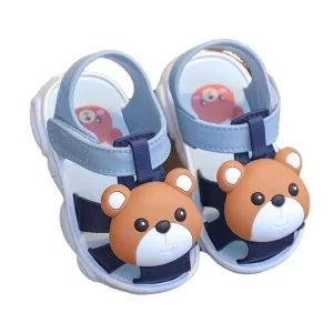 Summer Beach Sandals for Children Cute Cartoon Bear Boys Girls Toddler Shoes Anti-slippery Soft-soled Korean Style Footwear