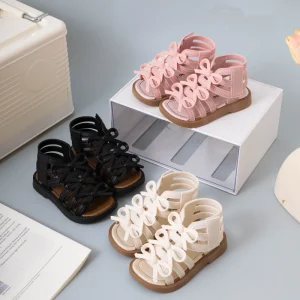 Summer Black&White Girls’ Casual Sandals for Infants