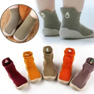 Summer Boys’ Toddler Shoes Soft Sole Non slip Breathable Cotton Cloth Upper Embroidery 3 4 Years Old Single layer Floor Socks