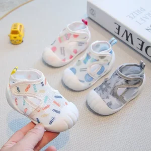 Summer Breathable Air Mesh Kids Sandals Baby Unisex Casual Shoes Anti slip Soft Sole First Walkers Infant Lightweight Sneaker