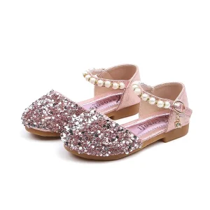 Summer Breathable Baby Crib Shoes Soft Sole Kids Boy Girl Flat Sandals Casual Beach Dance Sequin Pearl