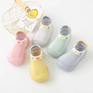 Summer Breathable Knitted Floor Sock Shoes for Baby Toddler Girls Boys Infant Anti Slip Soft Sole Crib Shoes Stockings Pattern