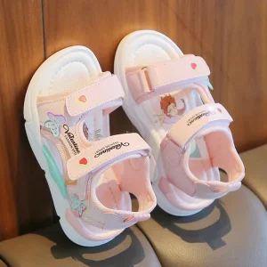 Summer Breathable Open Toe Casual Kid Sandals Girls Non slip Soft Sole Children’s Beach Sandals