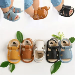 Summer Children Kids Shoes Boys Girls Toddler Non Slip PU Baby Sandals