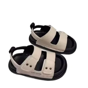 Summer Children’s Boys Girls Non-slip Soft-sole Beach Shoes Kids Toddler Hook & Loop Versatile Chic School Sandals