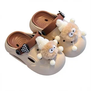 Summer Children’s Cartoon EVA Cave Shoes Boys Girls Anti Slip Breathable Parent Child Middle Big Baotou Beach Sandals
