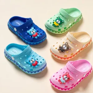Summer Children’s Clogs Boys and Girls Cartoon Shoes Anti slip Beach PVC Slippers Outdoor for Kids