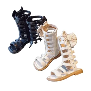 Summer Children’s Fashion Girls Sandals Bow Roman Sandals Anti-slip Kids Party Shoes