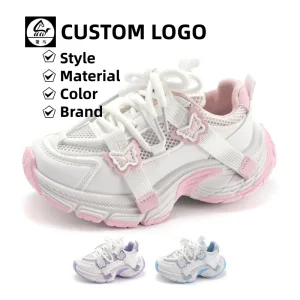 Summer Children’s Girls Outdoor Mesh Non-slip Soft Sole Running Shoes Kid Toddler Pink Breathable Shoes 26-37