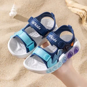 Summer Children’s Sandals Non Slip Soft for Velcro Toddler Shoes for Big Girls Baby Beach Sandals