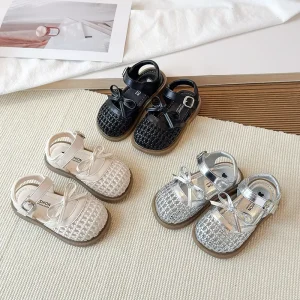 Summer Children’s Sweet Flat Sandals Weave Outdoor Design