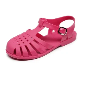 Summer Custom Logo Baby Classic Colorful Jelly Beach Anti Slip Kids PVC Roman Shoes for Toddler