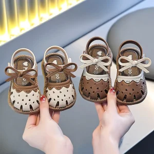 Summer Cute Princess Girl’s Walking Sandals with Non slip Soft Outdoor Comfortable Baby Slippers for Kids