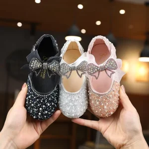 Summer Girls Boutique Children’s Princess Shoes Girls Dance Crystal Single Shoes