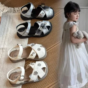 Summer Girls Princess Sandals Rhinestone Comfort Shoes for Kids Dance Party