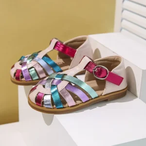 Summer Girls Sandals Single Soft Bottom Five Star Flower Children’s Casual Baby Girl Shoes