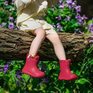 Summer High Tube Unisex Kids Rain Boots EVA Waterproof Non-Slip Round Toe