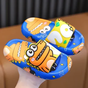 Summer Indoor Bath Slippers for Kids Cute Cartoon Non Slip Soft Bottom Home for Boys and Girls Cute Baby Slippers